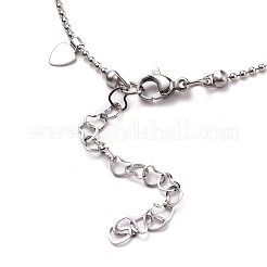 Collane con ciondolo a forma di cuore in acciaio inossidabile 304 anti-ossidazione&nbsp;NJEW-JN03197