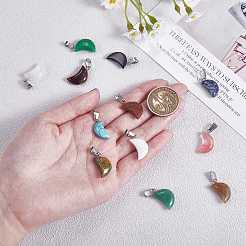 15шт 15 стиля подвески из натуральных и синтетических смешанных драгоценных камней&nbsp;G-SZ0002-19