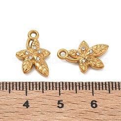 Colgantes de rhinestone de acero inoxidable 304&nbsp;SA-CBA49D2-10G