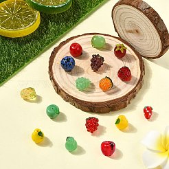 16pcs 16 Arten handgemachte Bunte Malerei-Perlen&nbsp;LAMP-CJ0002-78