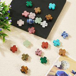 22шт 11 стиля натуральных и синтетических бусин из смешанных драгоценных камней&nbsp;G-TA0002-52