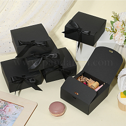 Faltbare Geschenkschachteln aus Papier mit Schleife&nbsp;CON-WH20001-11A-02