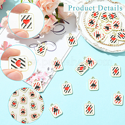 24шт 4 стиля подвески из сплава с эмалью&nbsp;ENAM-SC0006-93