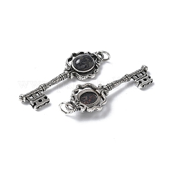 Schlüssel Messing natürliche Drachenblut große Anhänger&nbsp;KK-D361-01AS-34