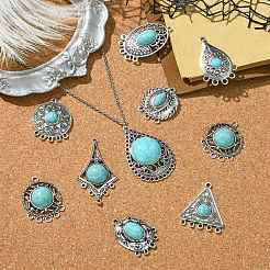 20 pièces 10 styles liens de composants de lustre en alliage de style tibétain&nbsp;FIND-CJ0002-36