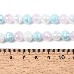 Chapelets de perles en verre électroplaqué&nbsp;EGLA-D300-06-8mm-18