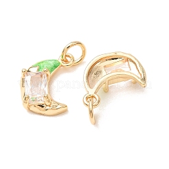 Zircone cubique transparente micro pavée de laiton avec breloques en émail&nbsp;CU-K002-47G-D