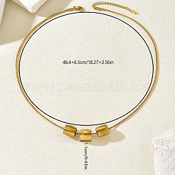 Eleganti collane con pendente a colonna in acciaio inossidabile per donna&nbsp;KE1344
