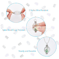 30 pendentif en fil d'acier et 2 styles en acier inoxydable 304&nbsp;STAS-DC0012-65