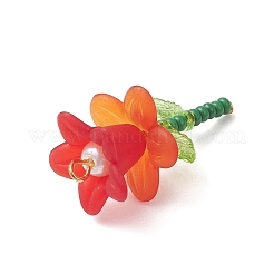8 шт. подвески-цветы из стеклянных бусин&nbsp;PALLOY-MZ01195