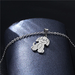 Colliers pendentifs en acier inoxydable pour chien&nbsp;PW-WGEE715-01