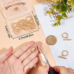 12 комплект латунных застежек-тоглов&nbsp;KK-BBC0007-90