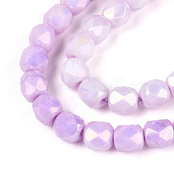 Антикоррозийные гальванические стеклянные бусины&nbsp;GLAA-N057-6mm-04