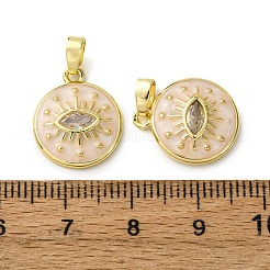 Colgante micropavé cubic zirconia de latón&nbsp;KK-F911-17G-01