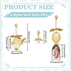 Свадебное фото медальон из сплава и латуни&nbsp;HJEW-WR00001