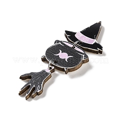 Grands pendentifs en bois sur le thème d'Halloween&nbsp;WOOD-Z004-09E