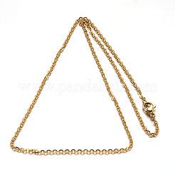 304 Edelstahl-Kabelkettenhalskette&nbsp;STAS-L164C-01G-A