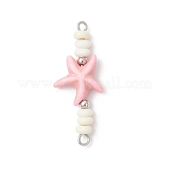 Подвески-коннекторы в виде бисера-рондель из окрашенной синтетической бирюзы в виде морского животного&nbsp;PALLOY-JF04058-01