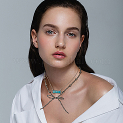Collana con fiocco in lega di zinco e pietra sintetica ccb&nbsp;NJEW-WH0040-01B