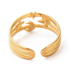 Anillos de banda ancha para puños de acero inoxidable 304 con revestimiento iónico (IP)&nbsp;RJEW-E063-13G