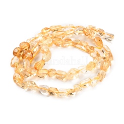 Нити из нагретых натуральных цитриновых бусин&nbsp;X-G-P497-01C-39