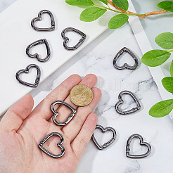10 шт. пружинные кольца из цинкового сплава в форме сердца&nbsp;FIND-DC0008-21