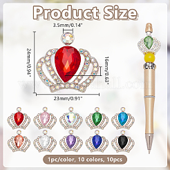 10 шт. двухцветные стеклянные бусины из сплава&nbsp;ALRI-AR0001-11