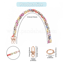 Прозрачный акриловый витой цепной мешок декоративные цепочки&nbsp;HJEW-YW00116-02