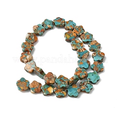 Окрашенные синтетические нити из имперской яшмы&nbsp;G-D337-14mm-B03