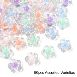 50 шт. Прозрачные акриловые бусины&nbsp;TACR-YW0002-29