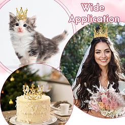 4 шт. 4 стиля корона из цинкового сплава украшение для торта&nbsp;AJEW-CP0008-84G