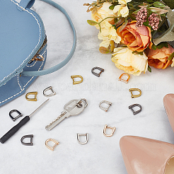 16 шт. 4-цветные D-образные застежки из цинкового сплава с винтовой скобой&nbsp;PURS-DR0001-01