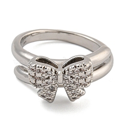 Кольца-манжеты из латуни с микропаве из кубического циркония для женщин&nbsp;RJEW-I107-13G-03