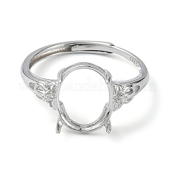 Регулируемые 925 серебряные серьги с 4 зубцами&nbsp;STER-K179-11P