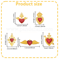 10шт 5 стиля подвески из сплава с эмалью&nbsp;ENAM-FP0001-93