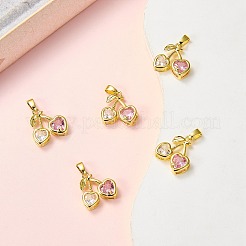 5 ciondoli in ottone con micro pavé di zirconi cubici&nbsp;KK-SZ0003-05
