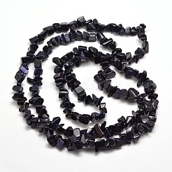 Synthetischen blau Aventurin Chip Bead Stränge&nbsp;LS-G-M205-41