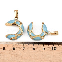 Подвески из нержавеющей стали 304 со стразами&nbsp;STAS-P438-01G-01