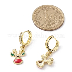 Boucles d'oreilles créoles en alliage d'émail&nbsp;EJEW-JE06159-02