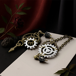 2 пара сережек-гвоздиков с зубчатым колесом из сплава&nbsp;EJEW-HY0001-19C