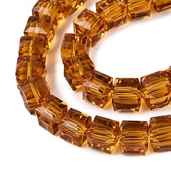 Abalorios de vidrio transparente hebras&nbsp;GLAA-R041-8x8mm-A08