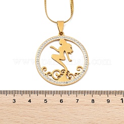 Кольцо из нержавеющей стали 201 с кристаллами и стразами&nbsp;NJEW-P327-02G