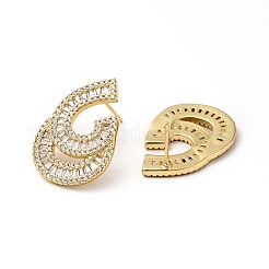 Boucles d'oreilles en forme de larme avec oxyde de zirconium cubique&nbsp;KK-E060-12G-05