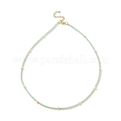 Perle di semi di vetro e collane di perle di perle d'acqua dolce coltivate naturali per le donne&nbsp;NJEW-JN04210