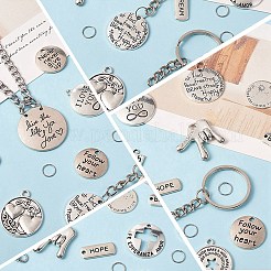 DIY-Motivation-Wort-Charm-Schlüsselanhänger-Kit zum Herstellen von Schlüsselanhängern&nbsp;DIY-SZ0008-38