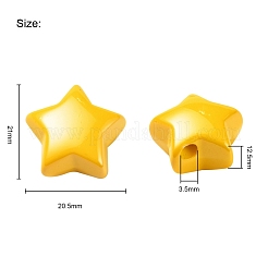 32шт 8 цвета непрозрачные акриловые бусины&nbsp;MACR-YW0001-41