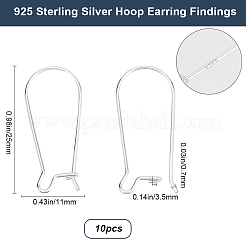 10 paio di orecchini a cerchio in argento sterling con 925 elementi&nbsp;STER-BBC0006-92B-S