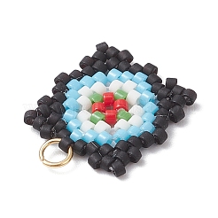 Подвески из стеклянных бусин ручной работы в форме решетки на окна&nbsp;PALLOY-MZ00929