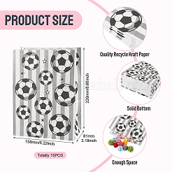 15 sac en papier imprimé football&nbsp;ABAG-TA0002-33B