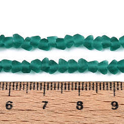 Fili di perline di vetro trasparente smerigliato&nbsp;GLAA-N016-4mm-04